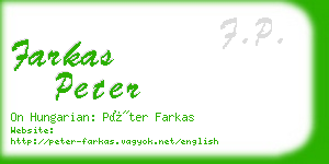 farkas peter business card